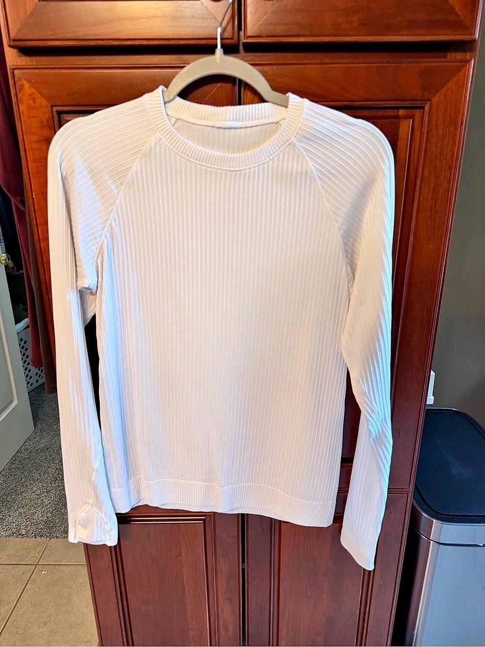 NWOT Lululemon Rest Less Pullover Ribbed Long Sleeve Top White